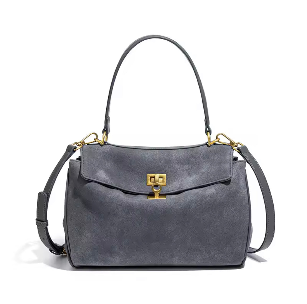 Suede Luxe Bag – Retro Shoulder & Handbag