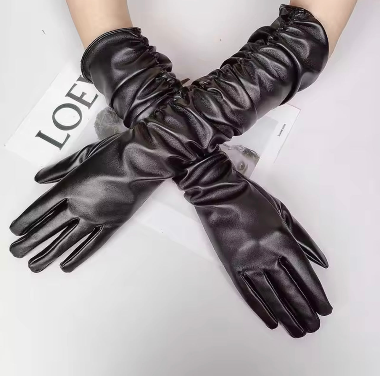 Harper Long Leather Gloves