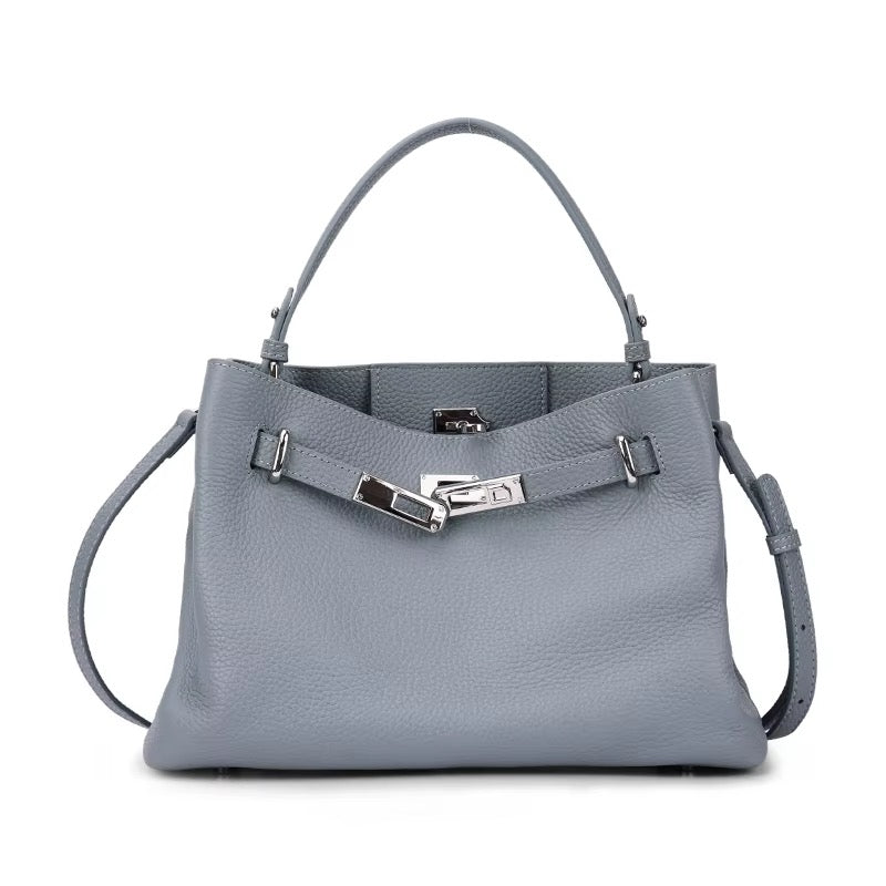 Amélie Rosé – Damen Handtasche aus Echtleder mit Schulterriemen