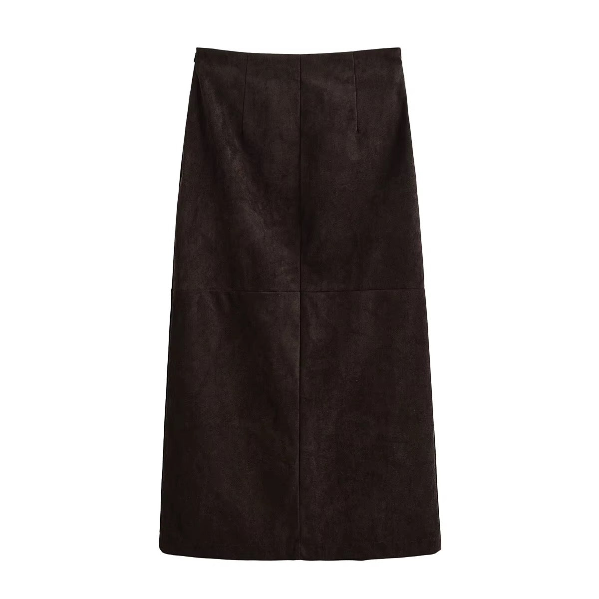 Élodie Suède – Asymmetrischer Damen Wickelrock im Wildleder-Look