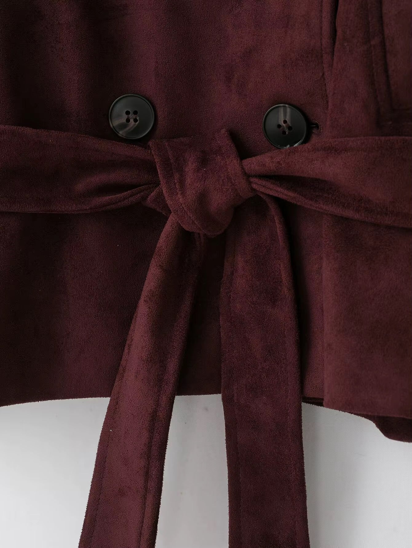 Damen Wildlederjacke mit Gürtel