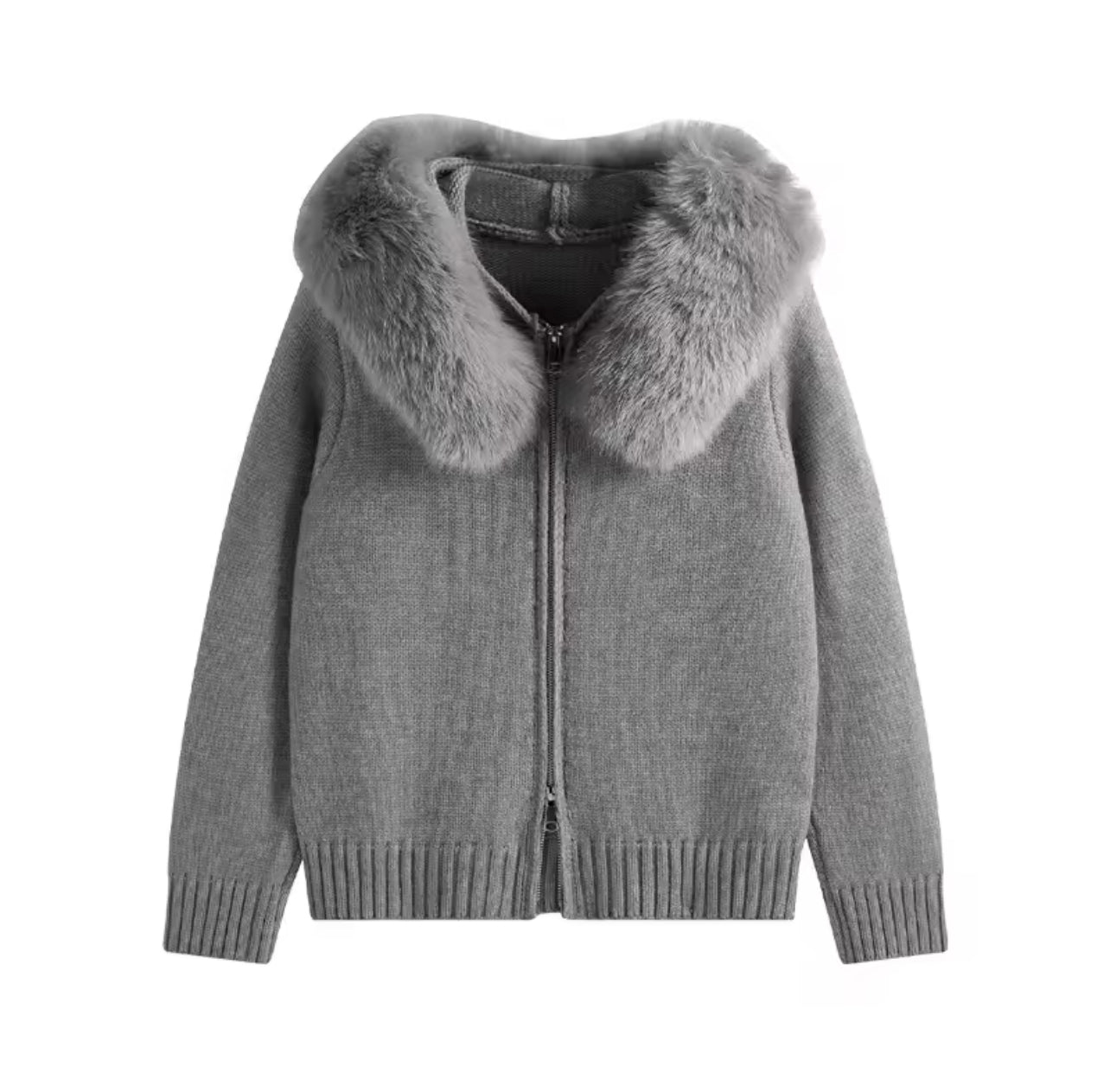 Elegante Kunstpelzjacke mit Reverskragen