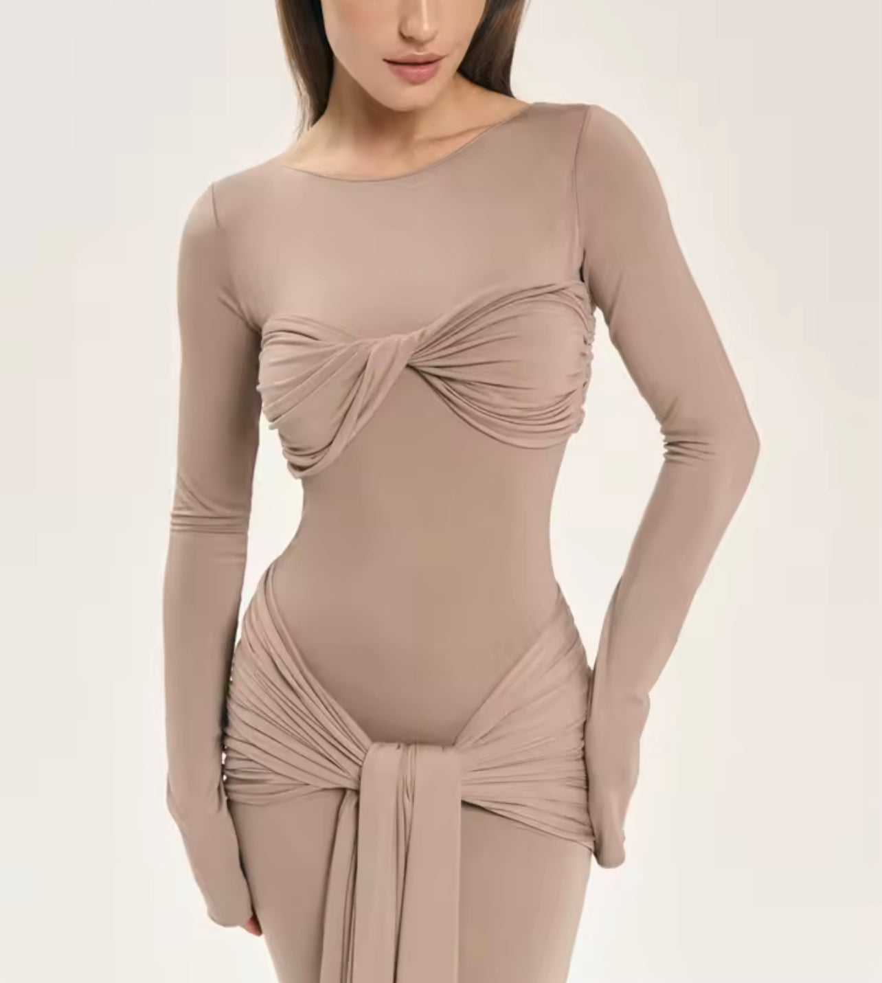 Tossy Plissee Maxi-Kleid