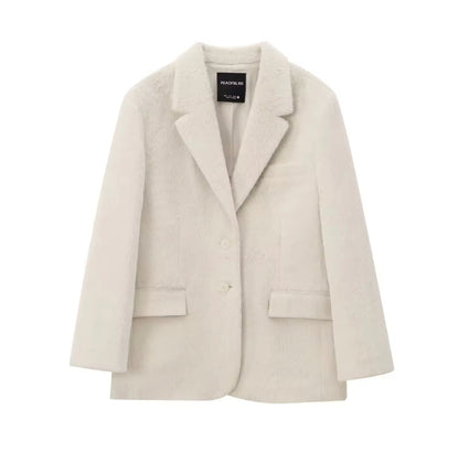 Leonore Faux-Fur-Blazer