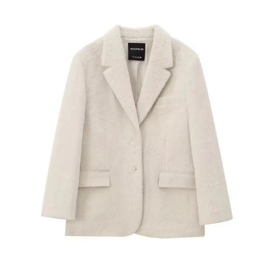 Leonore Faux-Fur-Blazer