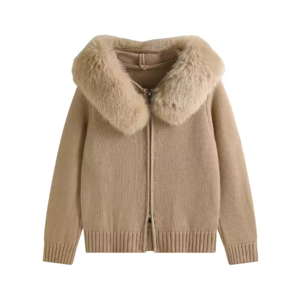 Elegante Kunstpelzjacke mit Reverskragen