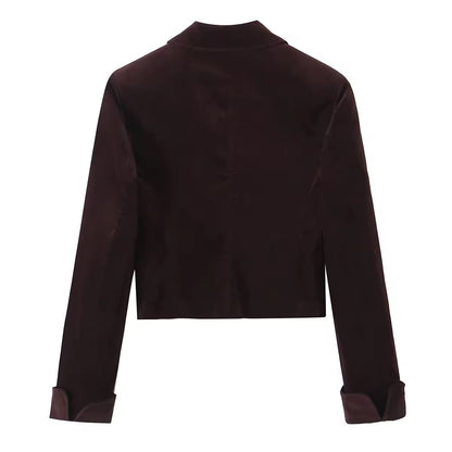 Elegantes Samt-Blazer-Set