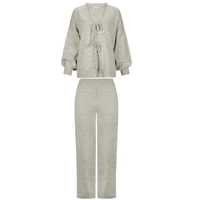 Zweiteiliges Strickset mit Bindedetail