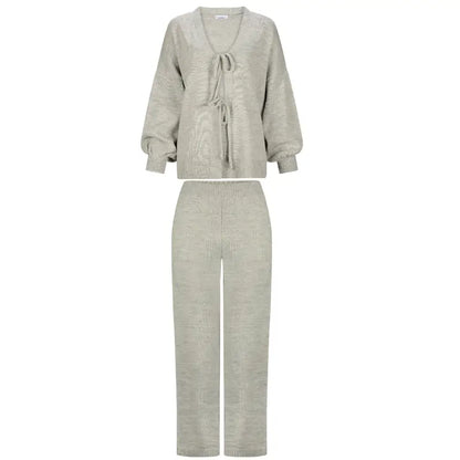 Zweiteiliges Strickset mit Bindedetail