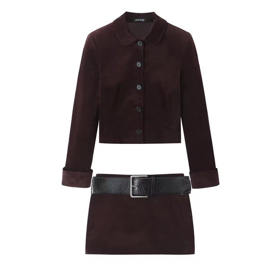 Elegantes Samt-Blazer-Set