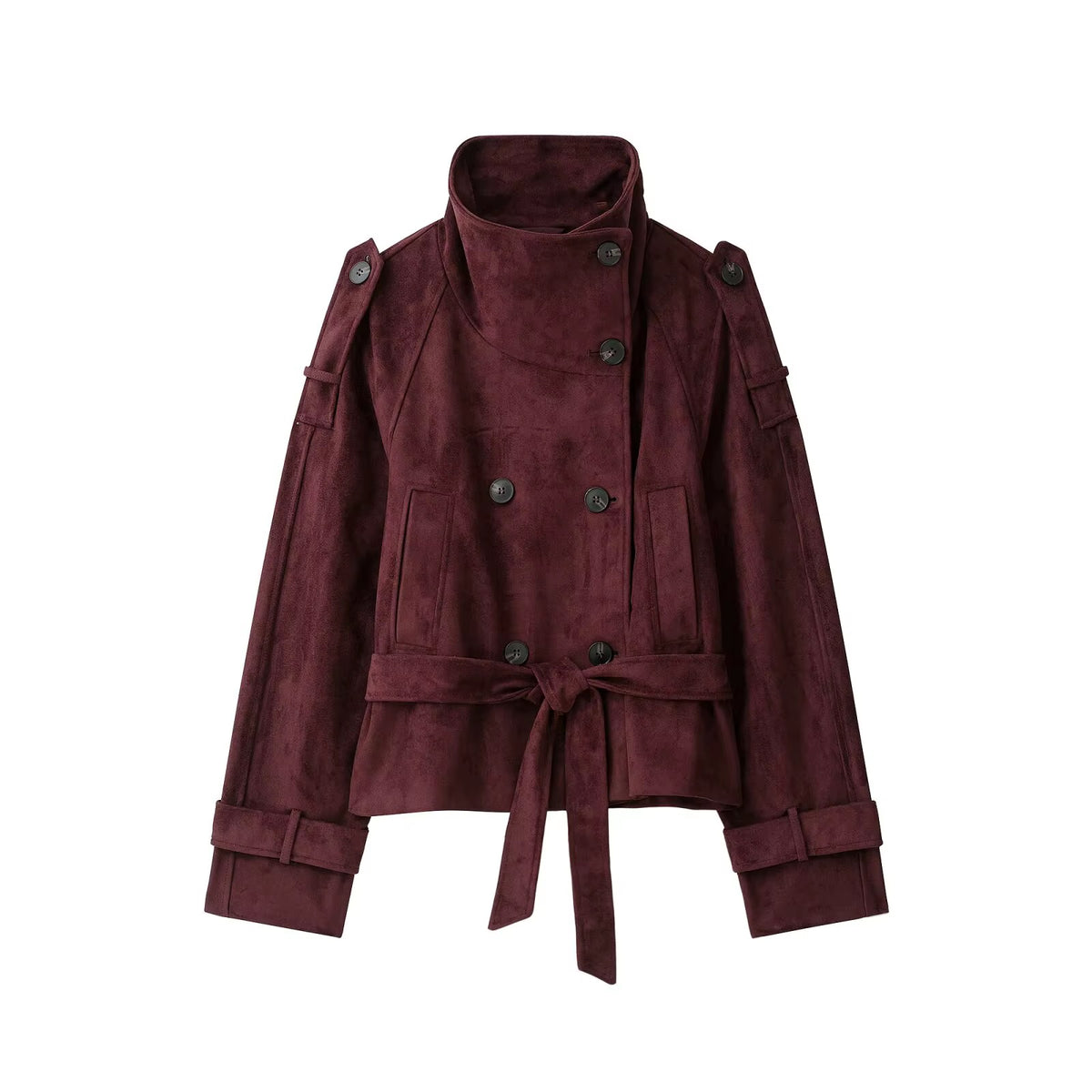 Damen Wildlederjacke mit Gürtel