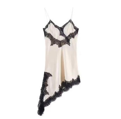 Sally Satin Spitzen Kleid