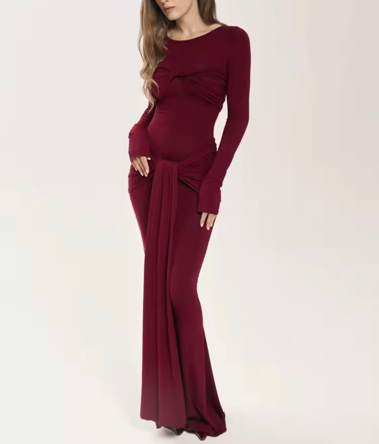 Tossy Plissee Maxi-Kleid