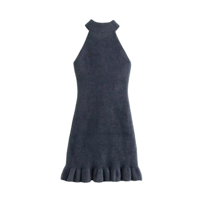 Luxury Pearl – Kunstpelz Kleid mit Perlen-Deko