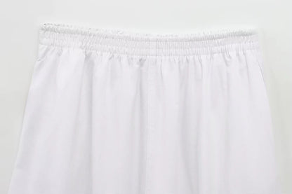 Süßes Off-Shoulder Set – Wellenkante & Plissee-Design