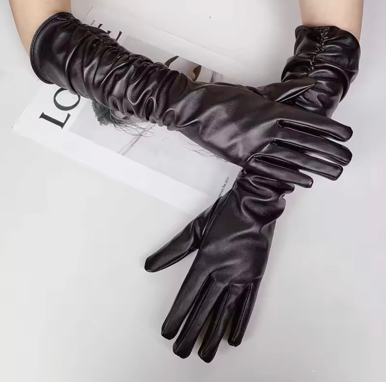 Harper Long Leather Gloves