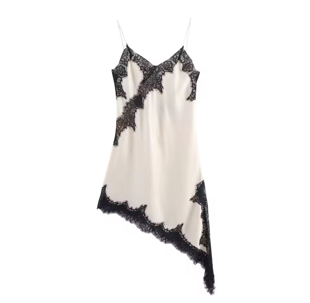 Sally Satin Spitzen Kleid