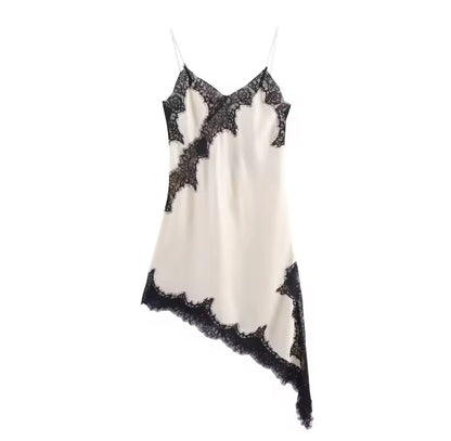 Sally Satin Spitzen Kleid