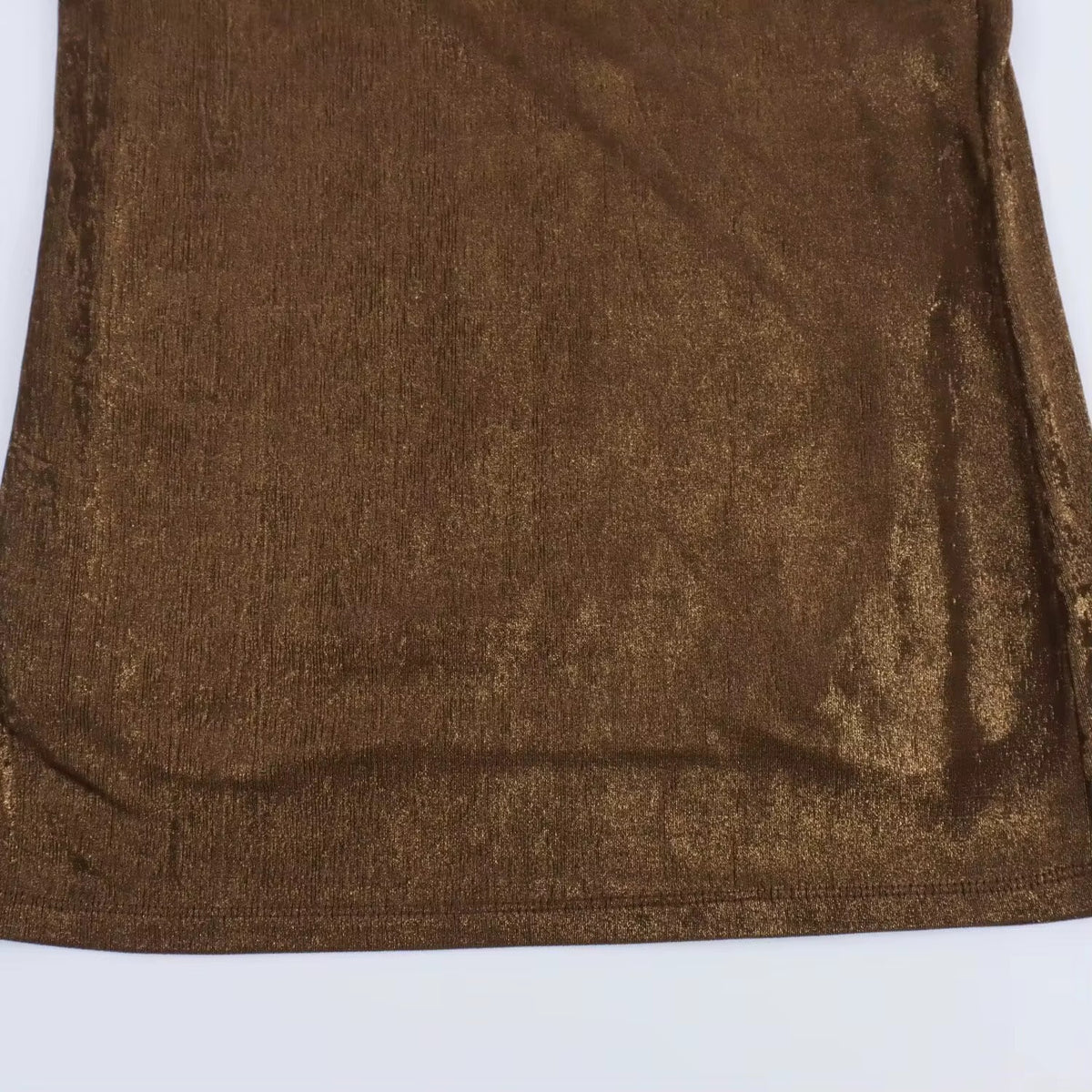 Lumière – Damen Metallic Maxikleid Rückenfrei