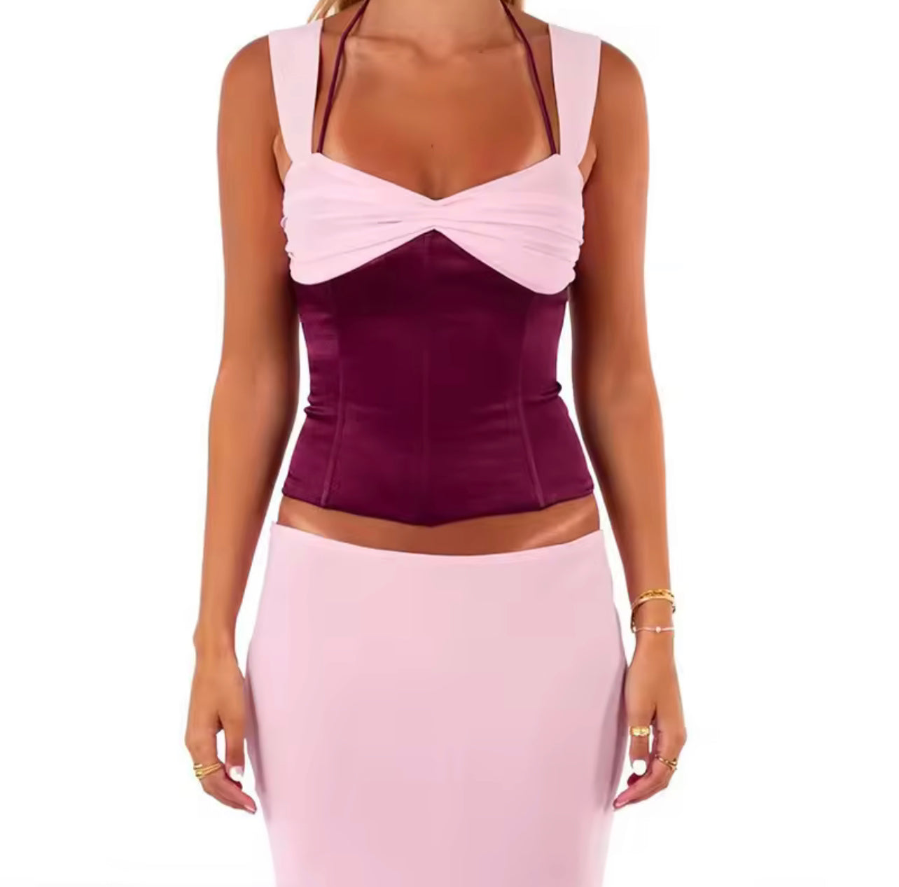 Juliette Zweiteiler – Elegantes Patchwork-Set