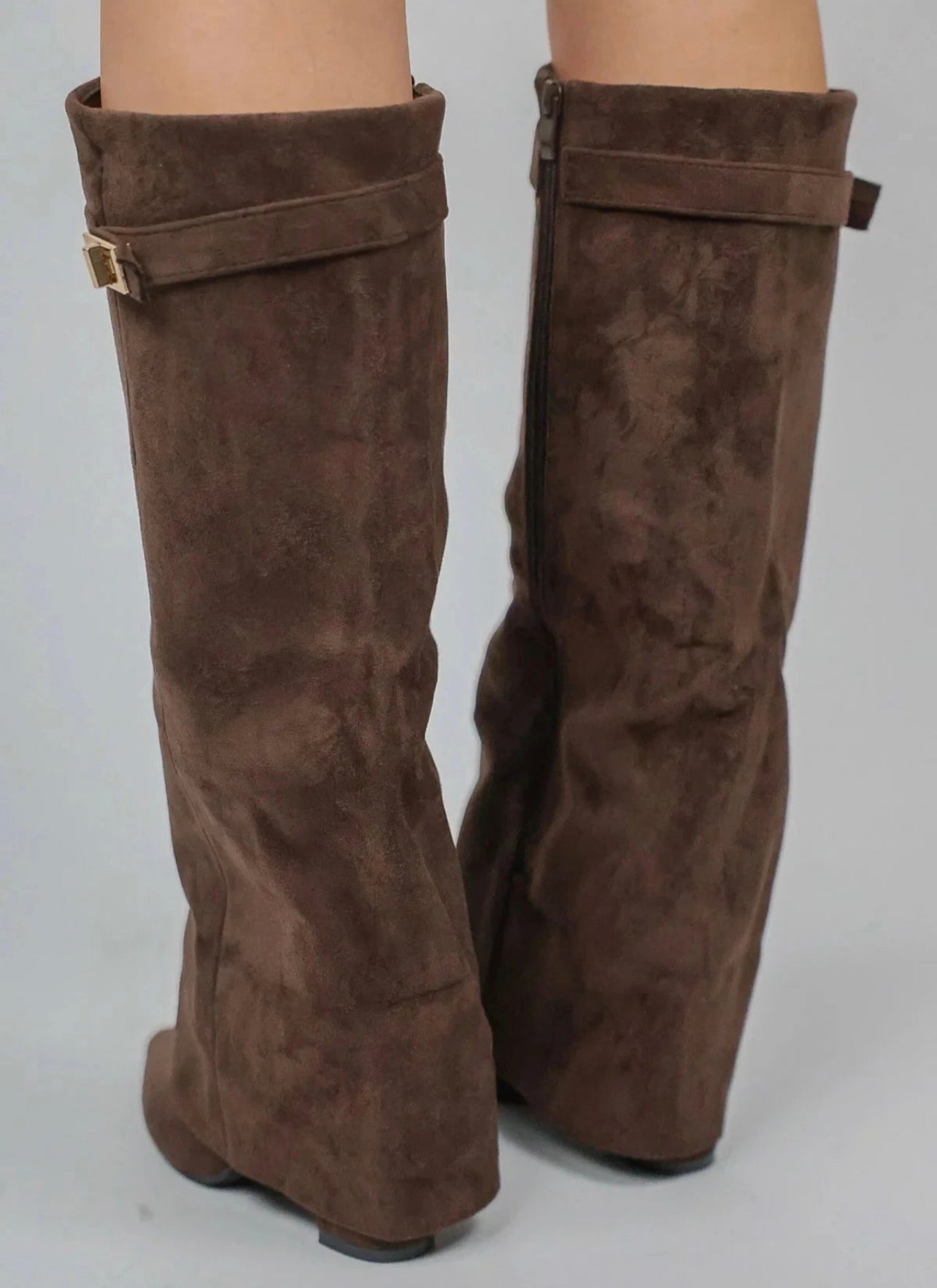 Sophia Luxe Wedge Heel Boots