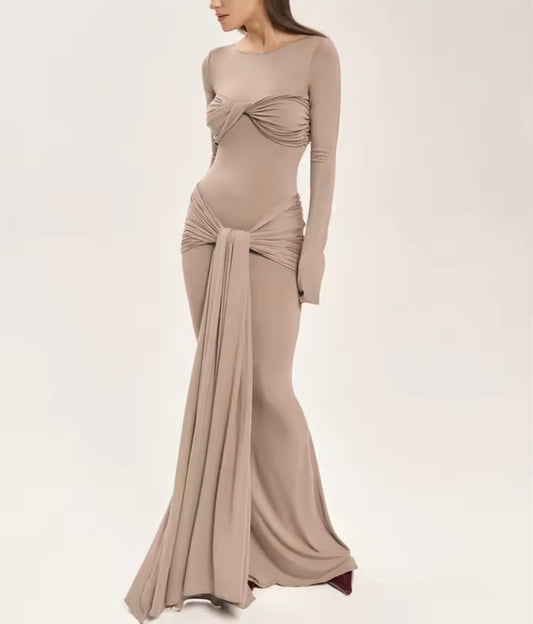 Tossy Plissee Maxi-Kleid