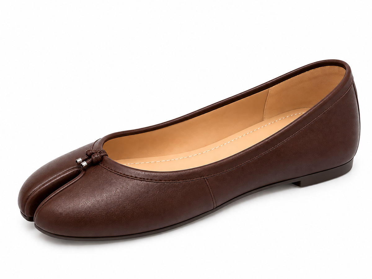 Élise Tabi – Damen Tabi Schuhe Ballerinas in Lederoptik
