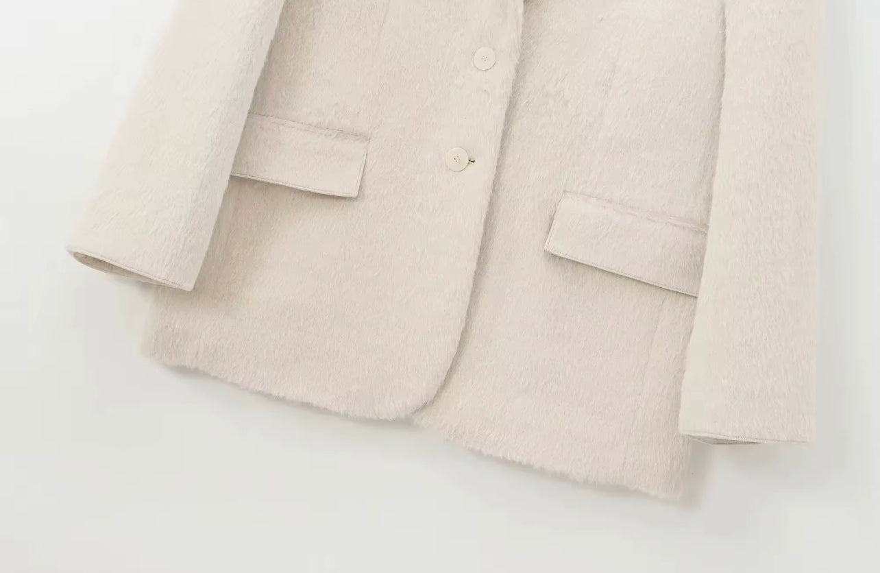 Leonore Faux-Fur-Blazer