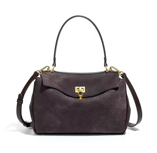 Suede Luxe Bag – Retro Shoulder & Handbag