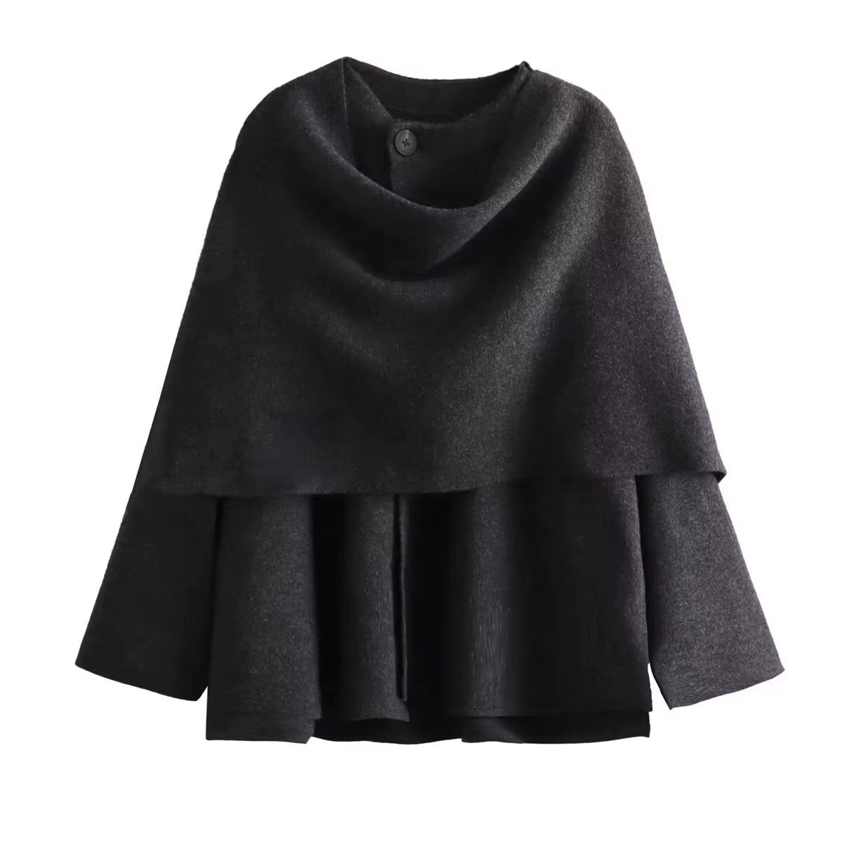 Élodie Écru – Damen Strickmantel mit Schalkragen