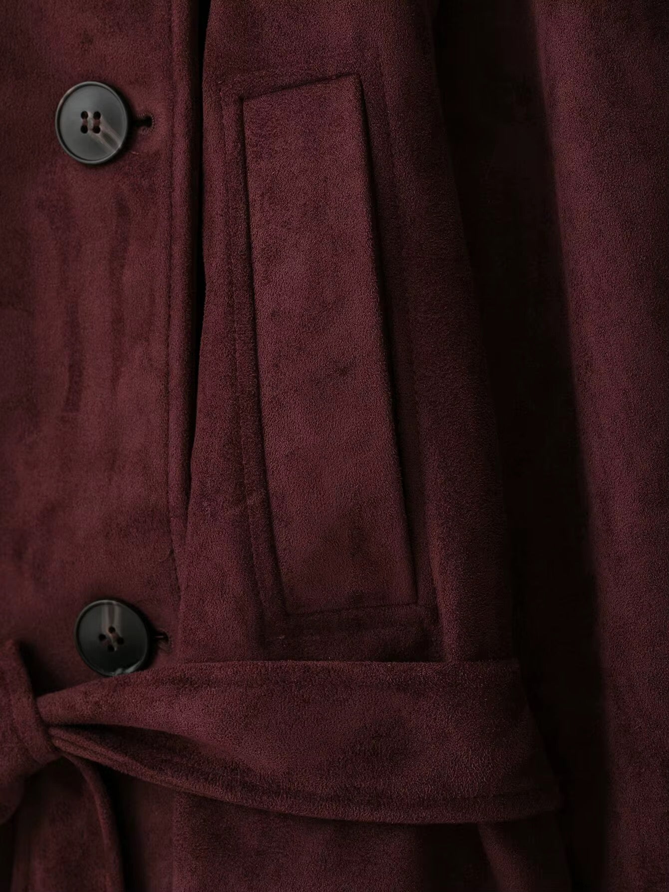 Damen Wildlederjacke mit Gürtel