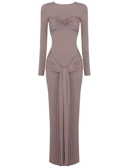 Tossy Plissee Maxi-Kleid