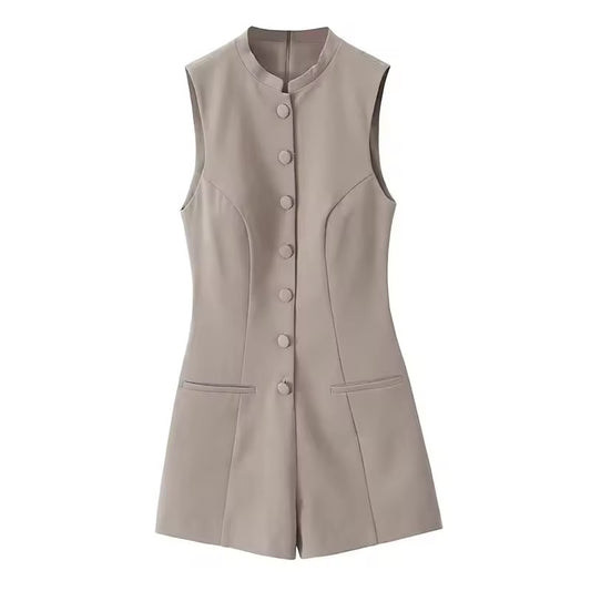 Ärmelloser Overall mit Shorts