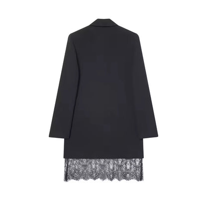 Elegantes Spitzen-Blazer-Minikleid