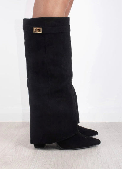 Sophia Luxe Wedge Heel Boots