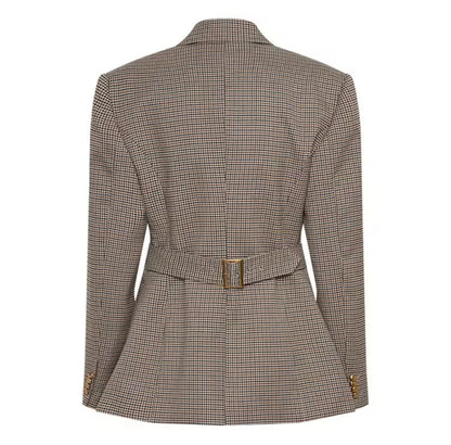 Selena Houndstooth Elegance Blazer