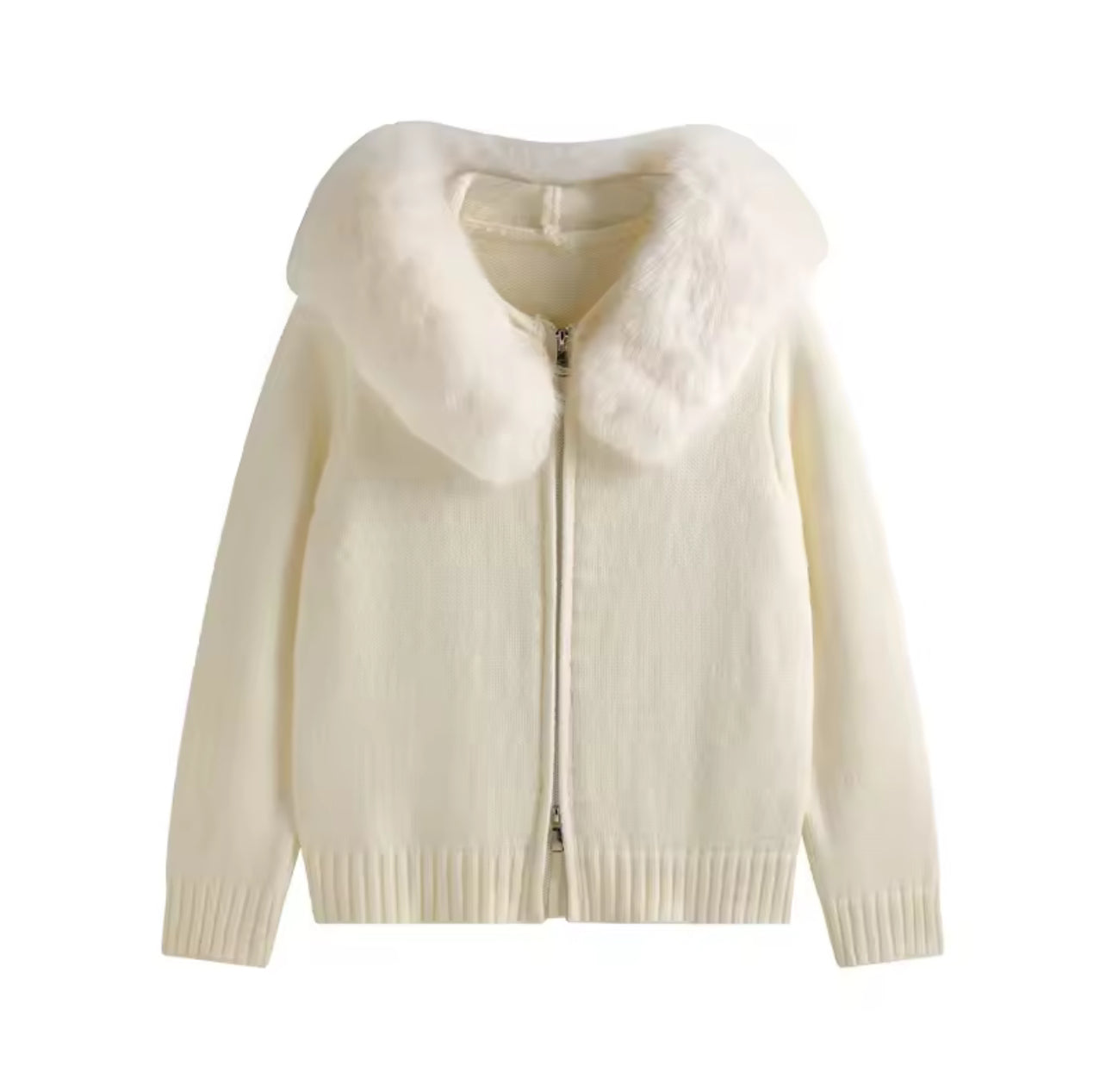 Elegante Kunstpelzjacke mit Reverskragen