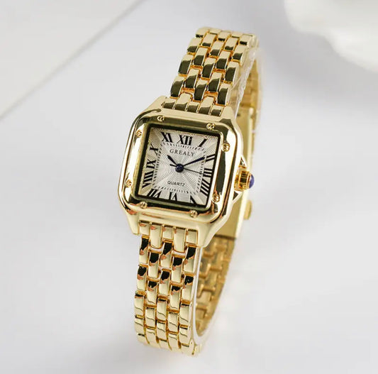 Caroline Luxury Roman Scale Square Watch