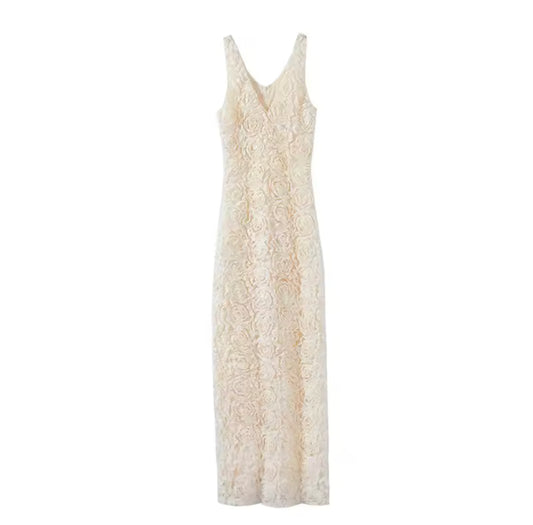 Amelia 3D-Blumen Midi Dress