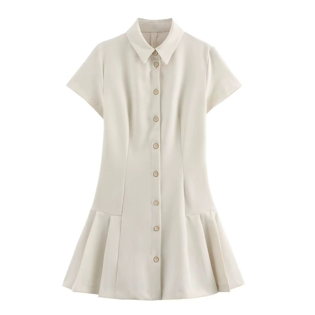 Élise Paris – Damen Hemdkleid Mini Kurzarm