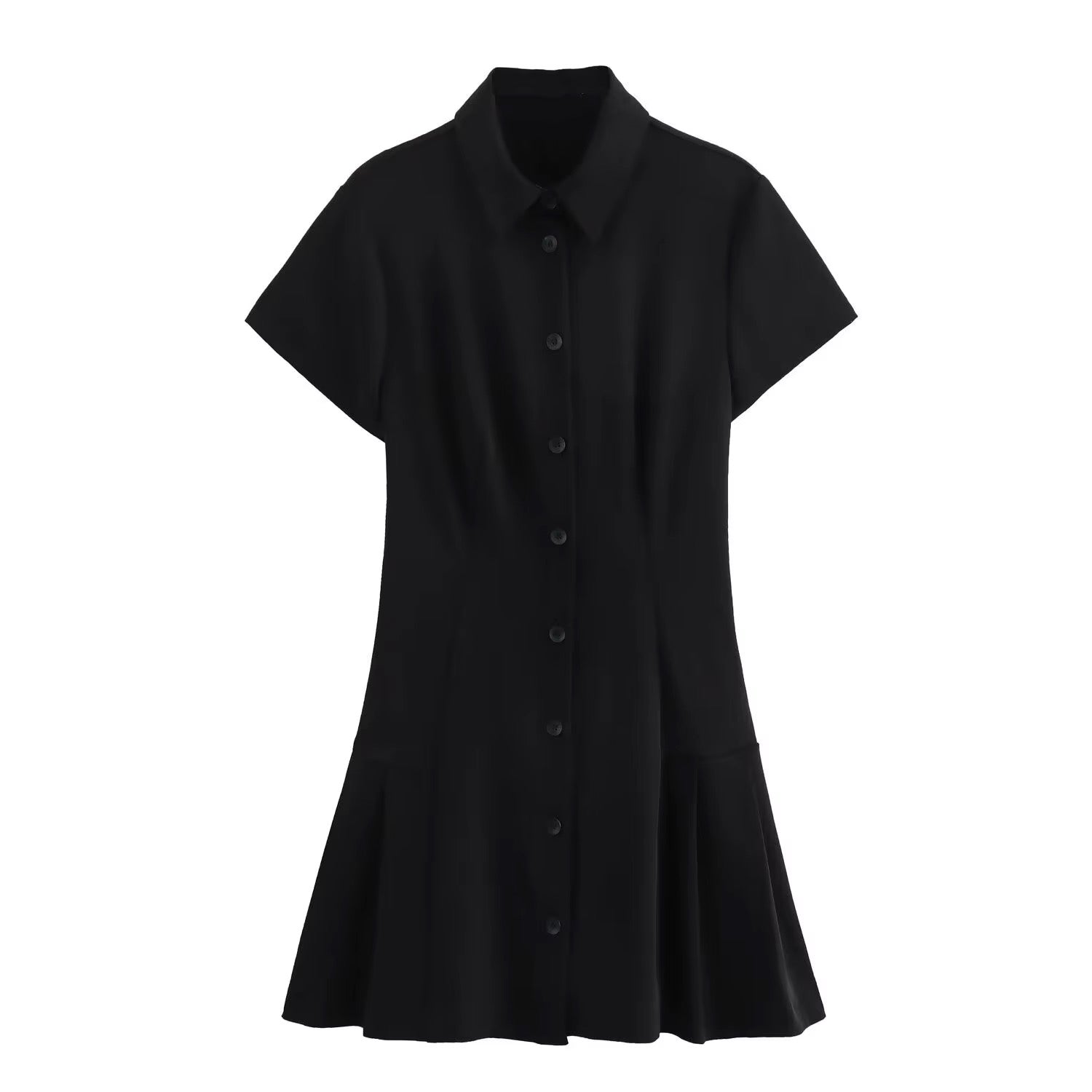 Élise Paris – Damen Hemdkleid Mini Kurzarm