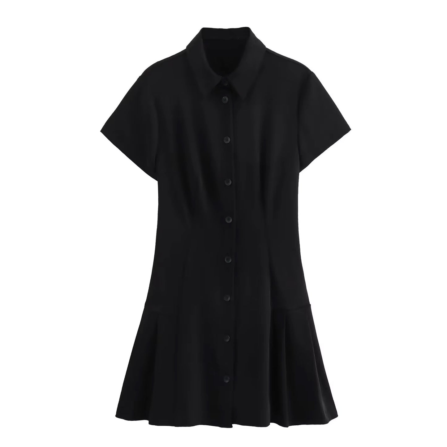Élise Paris – Damen Hemdkleid Mini Kurzarm