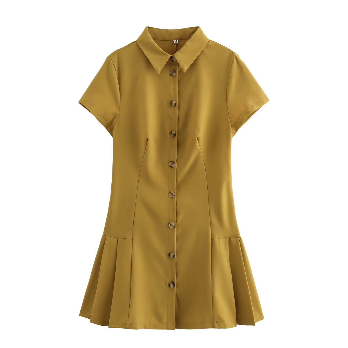 Élise Paris – Damen Hemdkleid Mini Kurzarm