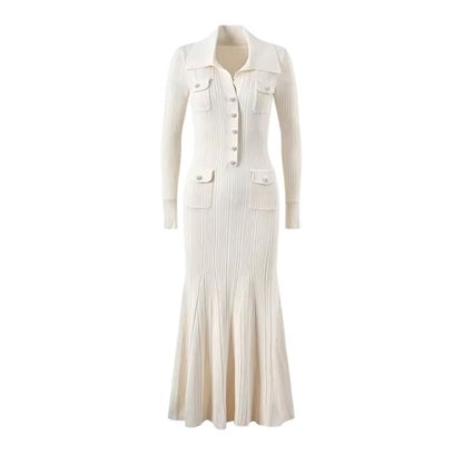 Grace Gestricktes Maxikleid