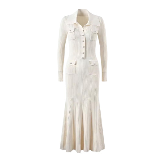 Grace Gestricktes Maxikleid